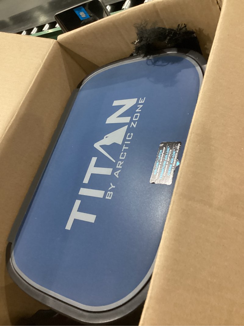 Condition photo showing As Is for titan by arctic zone deep freeze cooler zipperless cooler tactical forest