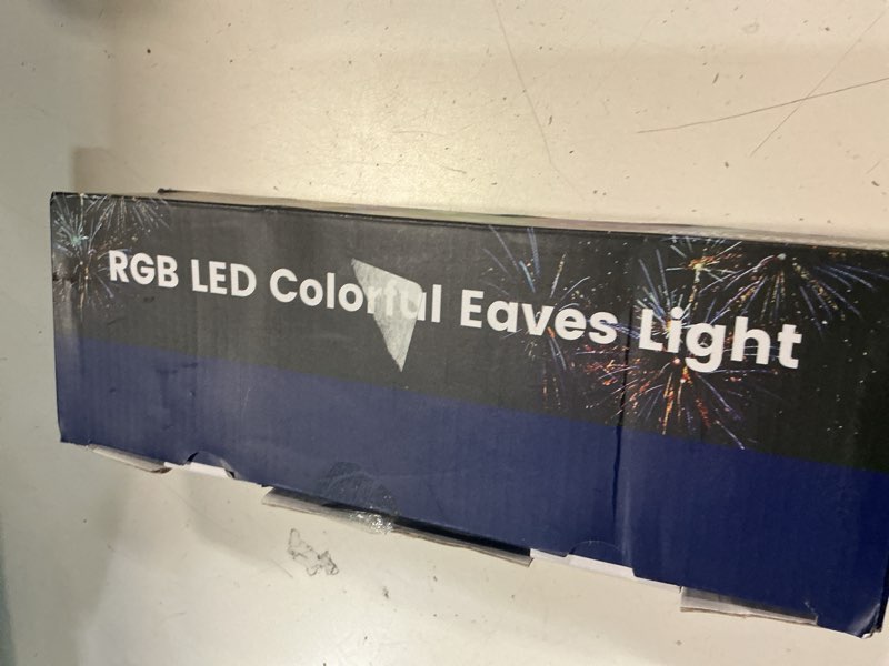 Condition photo showing Good Condition for rgb permanent outdoor lights, 50ft led eaves lights with smart app remote control, ip67 waterproof, music sync, timing function for christmas, party, all holiday decorations
