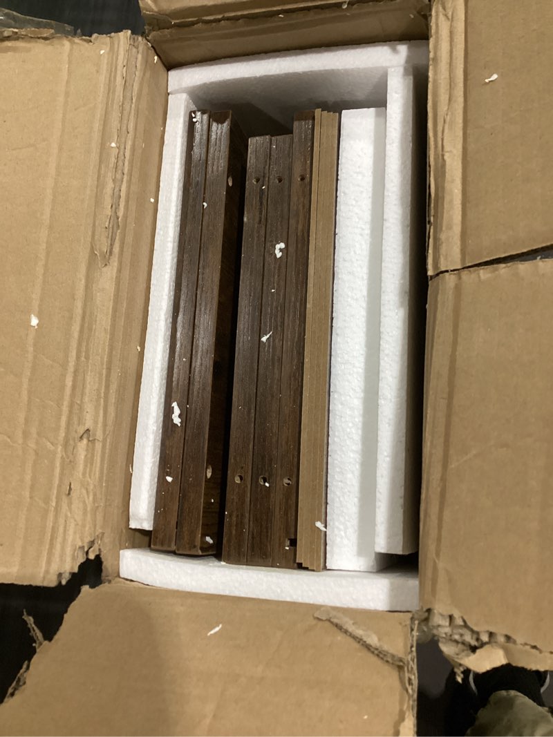 Condition photo showing Good Condition for leyaoyao cube bookshelf 3 tier mid-century rustic brown modern bookcase with legs,retro wood bookshelves storage organizer shelf,freestanding open book shelves for bedroom,living room,office 7 cube with legs retro brown