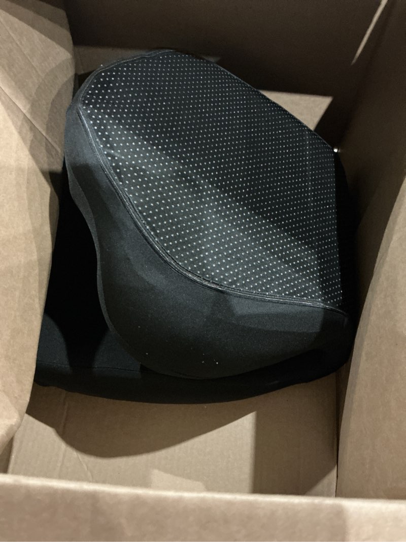 Condition photo showing Good Condition for ergonomic seat cushion, office chair seat cushions with l-shaped design, memory foam orthopedic cushion with coccyx hollow, lumbar support & tailbone pain relief for car, truck, gaming chair (black)