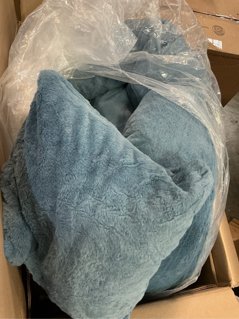 Condition photo showing As Is for (Similar product color blue) LOVMOR 71 x 45 x 12inches Human Dog Bed Fits Adult 10 CM Thick Memory Foam Washable.
