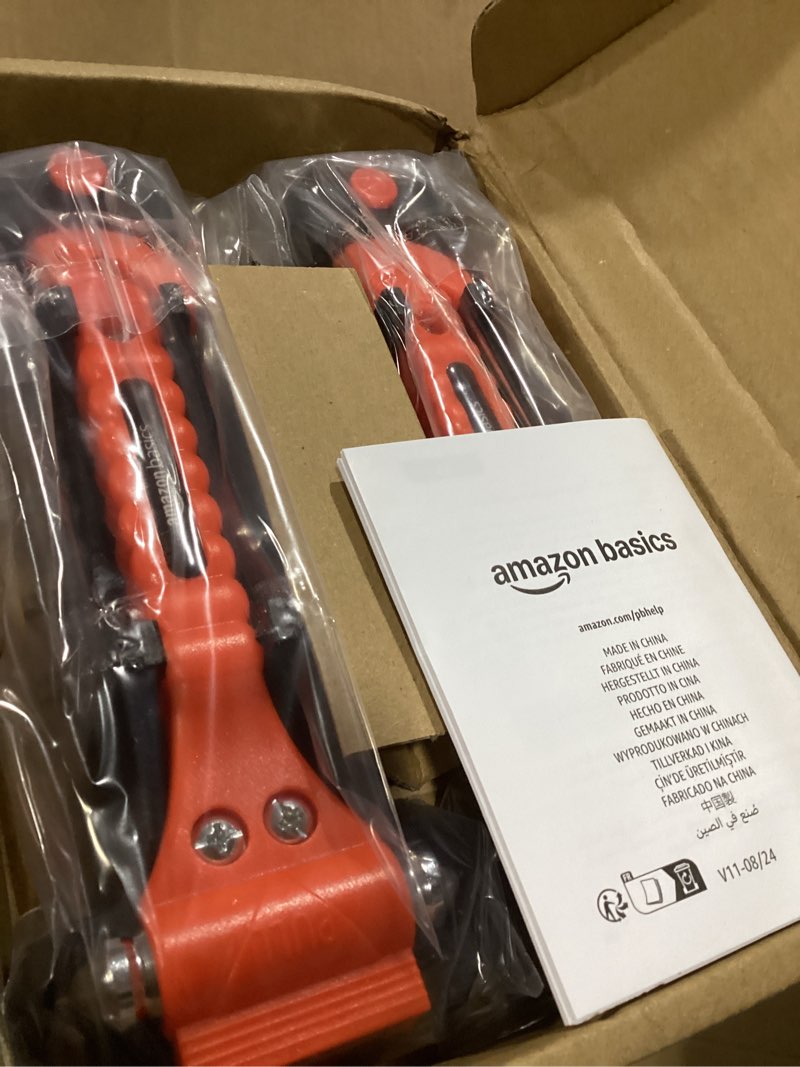 Condition photo showing Good Condition for Amazon Basics Emergency Seat Belt Cutter and Window Hammer Tool, Car Accessories, 2 Pack, SW-835 2-Pack