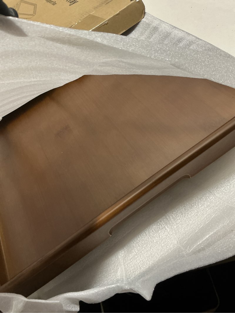 Condition photo showing Good Condition for Large Bed Table Tray with Support Bar and Foldable Legs, Bamboo Breakfast Food Trays Table for Bed Sofa Eating and Laptops, TV Lap Tray Table on Couch (Applied for Invention Patent) Vintage Brown 20x13x9.4 in