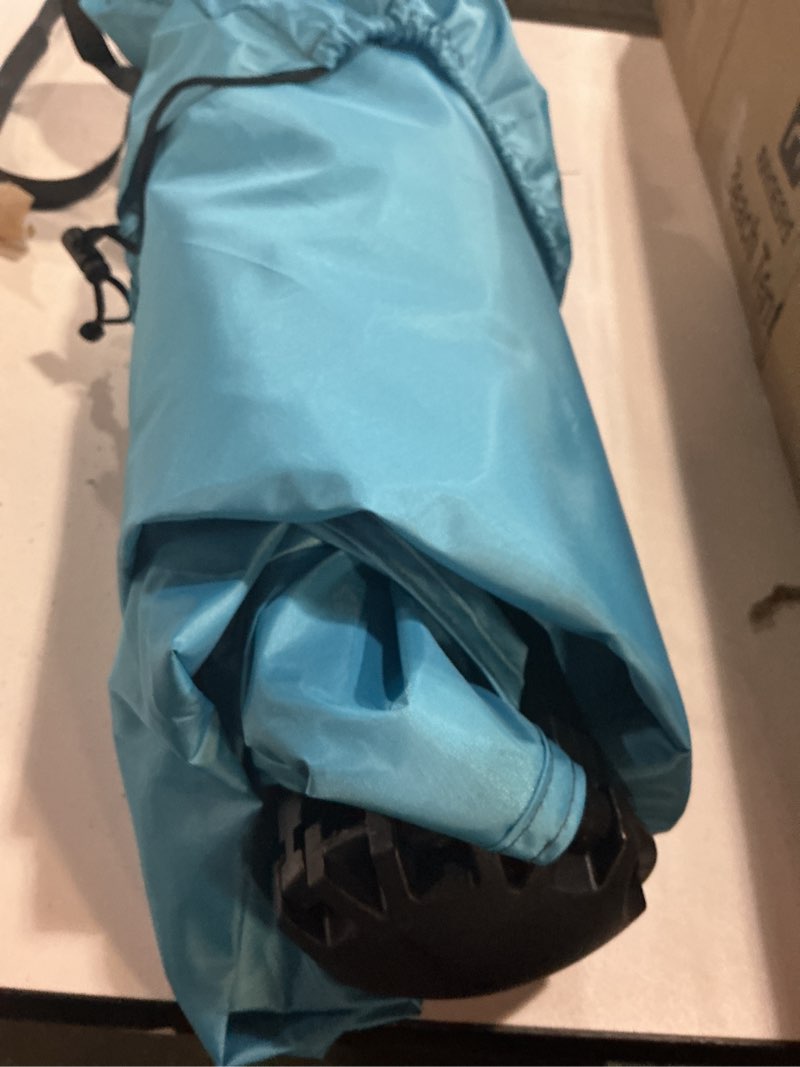 Condition photo showing New/Like New for raynesys pop up beach tent sun shelter for 3-4 person, sky blue | portable sun shade tent upf 30+ uv protection, breathable mesh window, with carrying bag for sands & outdoor sky blue for 3-4 person