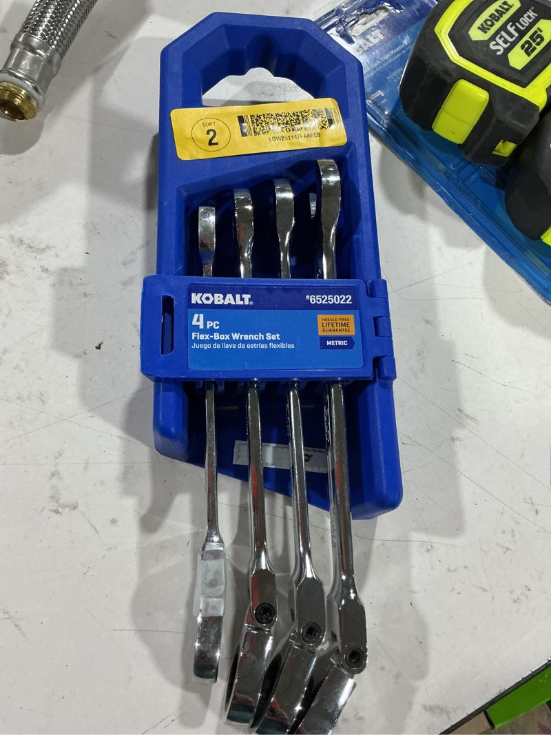 Condition photo showing As Is for kobalt 4 -piece set metric flexible head ratchet wrench