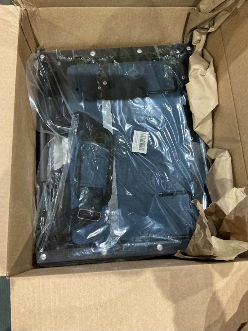 Condition photo showing Good Condition for stadium seating for bleachers, bleacher seats with ultra padded comfy foam backs and cushion, wide portable stadium chairs with back support and shoulder strap regular - 16.9"w x 13.2"d x 15.4"h navy blue 1