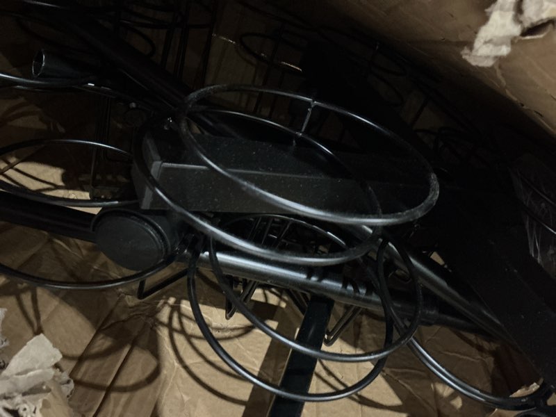 Condition photo showing As Is for uyoyous 6-tier hats display rack rotating retail hat rack stand 30 hooks adjustable hat headwear rack with wheels metal free standing hat hanger floor standing tower for wig cap baseball hats