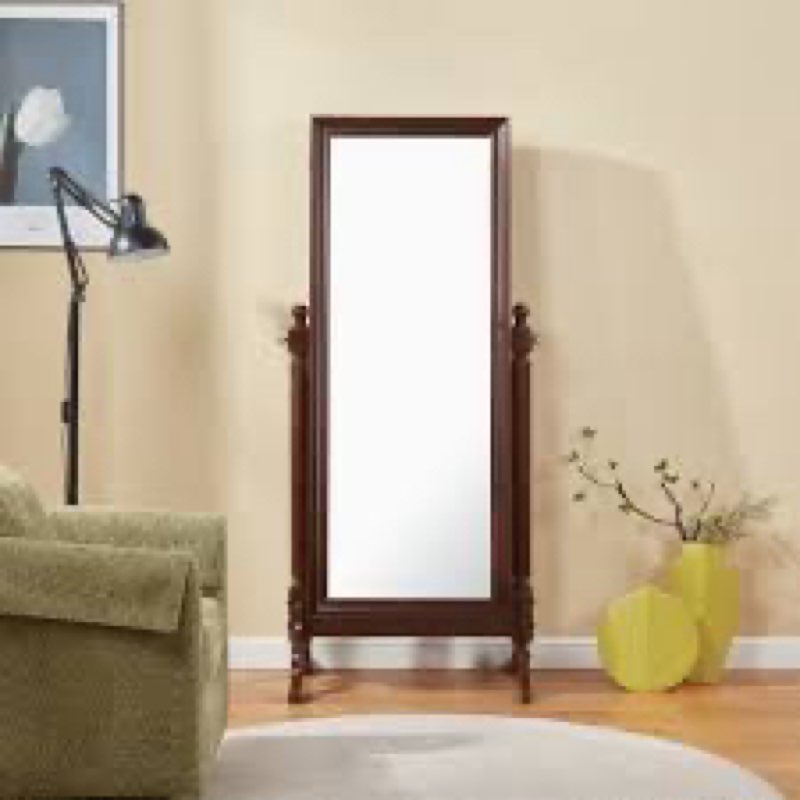 cheval mirror with jewelry storage