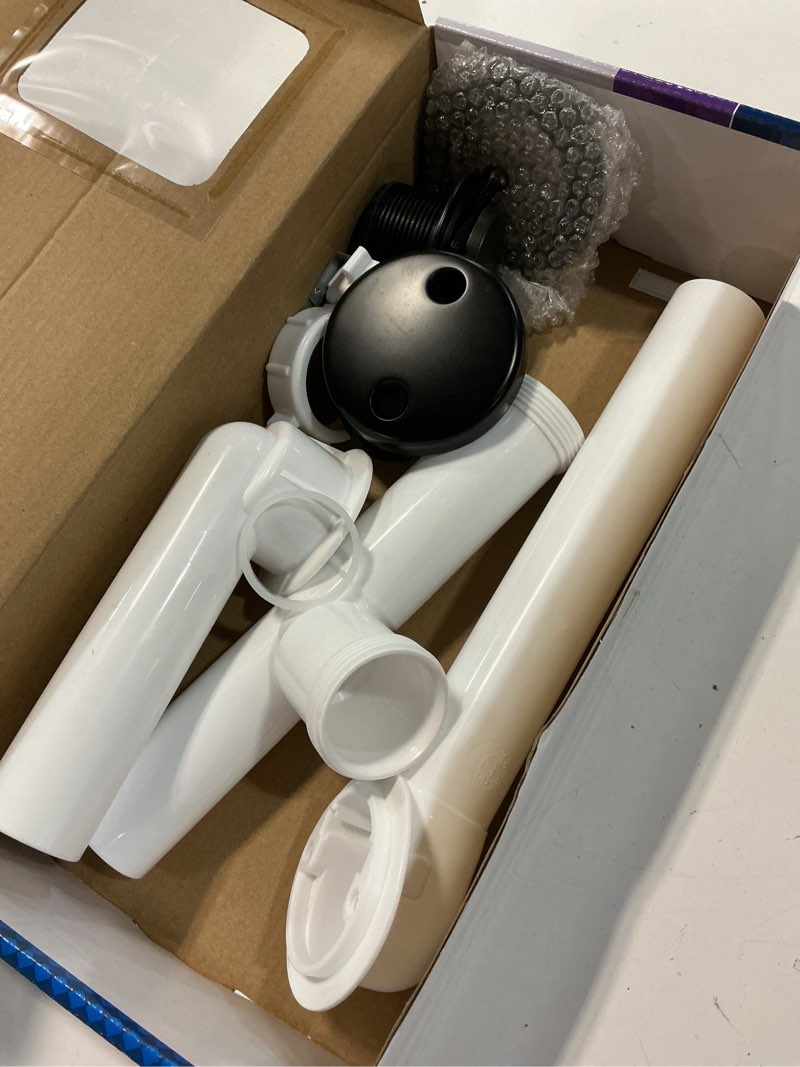 Condition photo showing Good Condition for dearborn 1-1/2-in touch-toe white/matte black toe-touch drain with polypropylene pipe