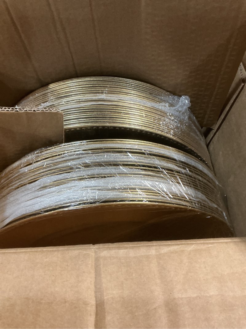 Condition photo showing New/Like New for maoname 50 pcs foil gold charger plates bulk, 13 inch beaded plate chargers for dinner plate, plastic round chargers for table setting, wedding