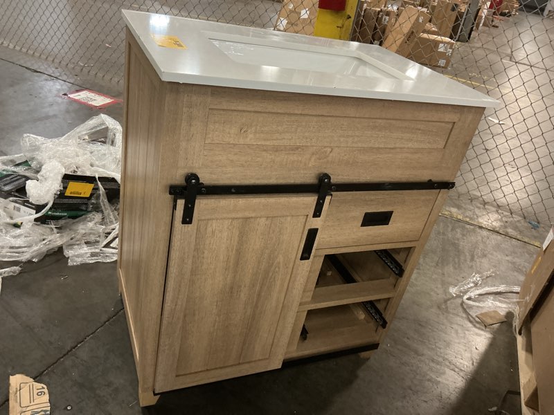 Condition photo showing As Is for style selections bathroom vanities