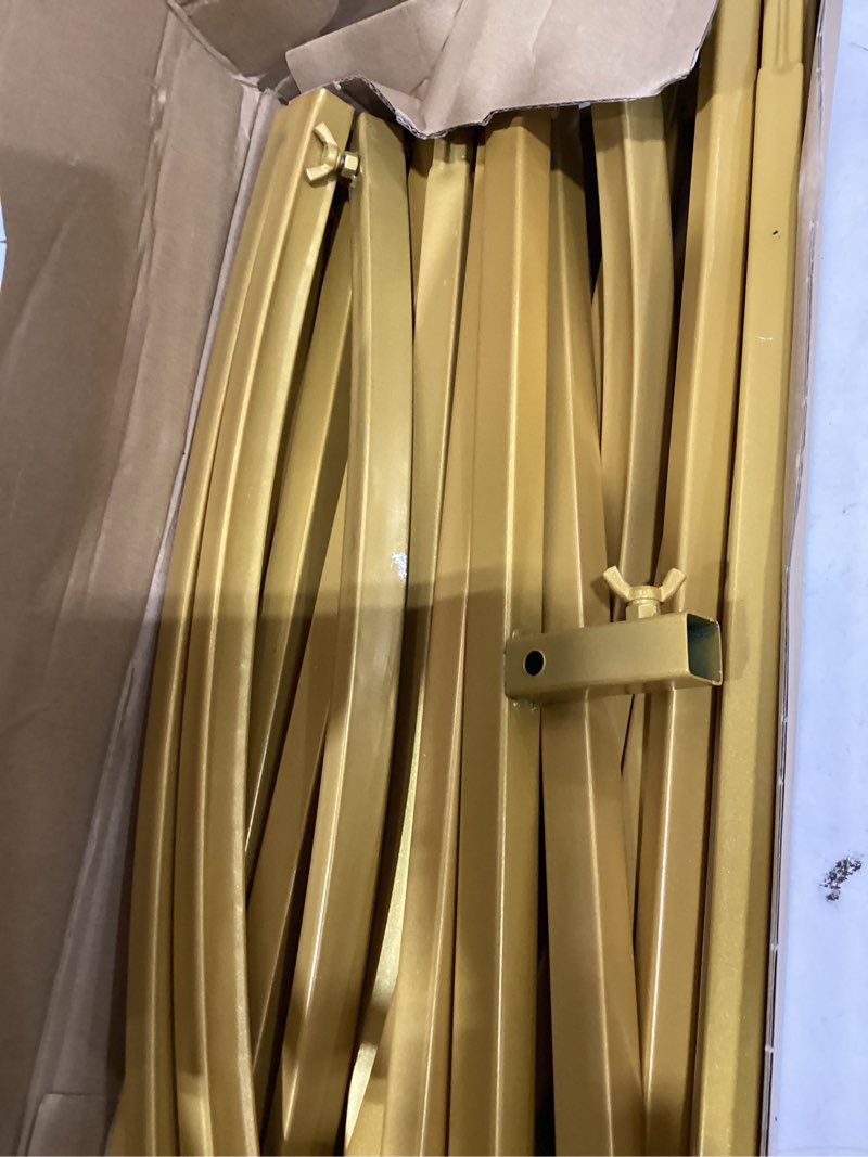 Condition photo showing New/Like New for wokceer wedding arch backdrop stand 7.2ft, 6ft gold metal arch stand set of 2 for birthday party wedding ceremony baby shower graduation decoration