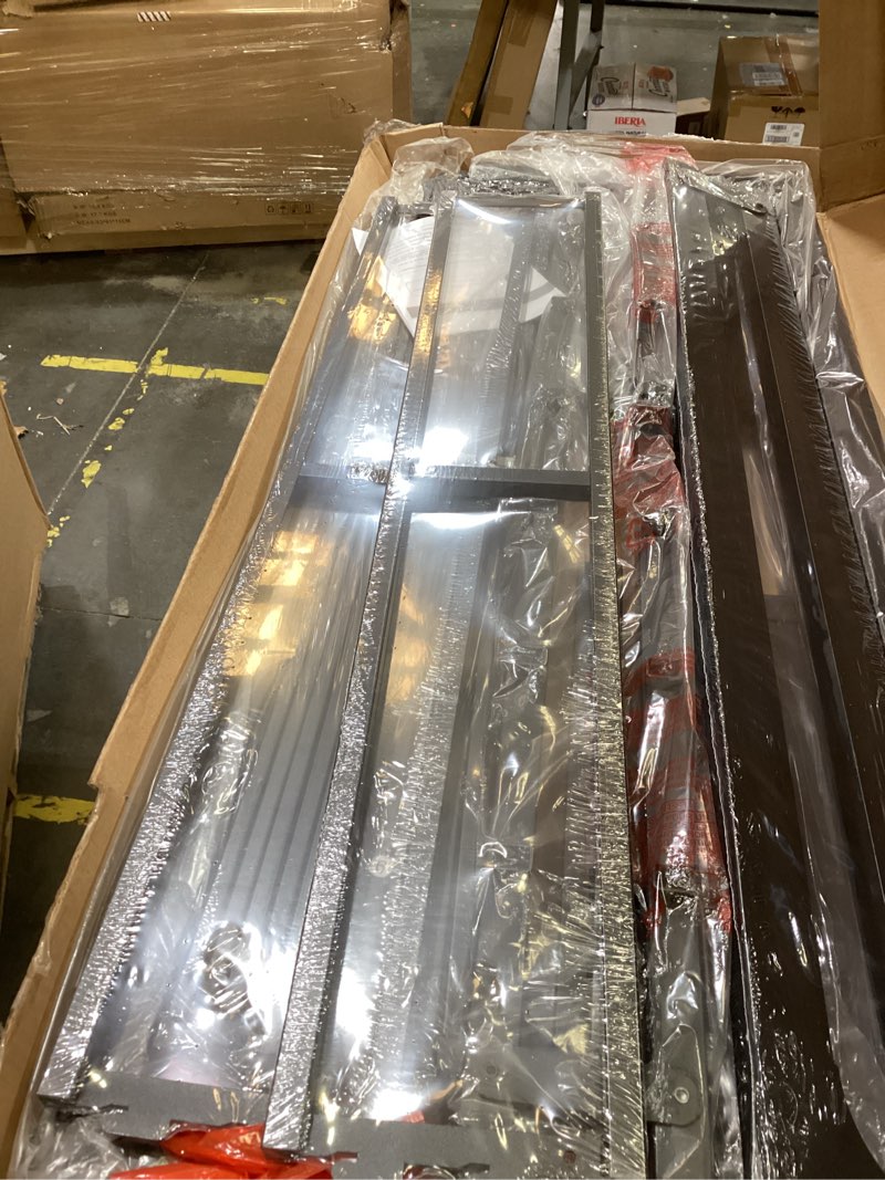 Condition photo showing Good Condition for emoda 14 inch king bed frame no box spring needed, heavy duty metal platform with steal slats, noise free, easy assembly, black