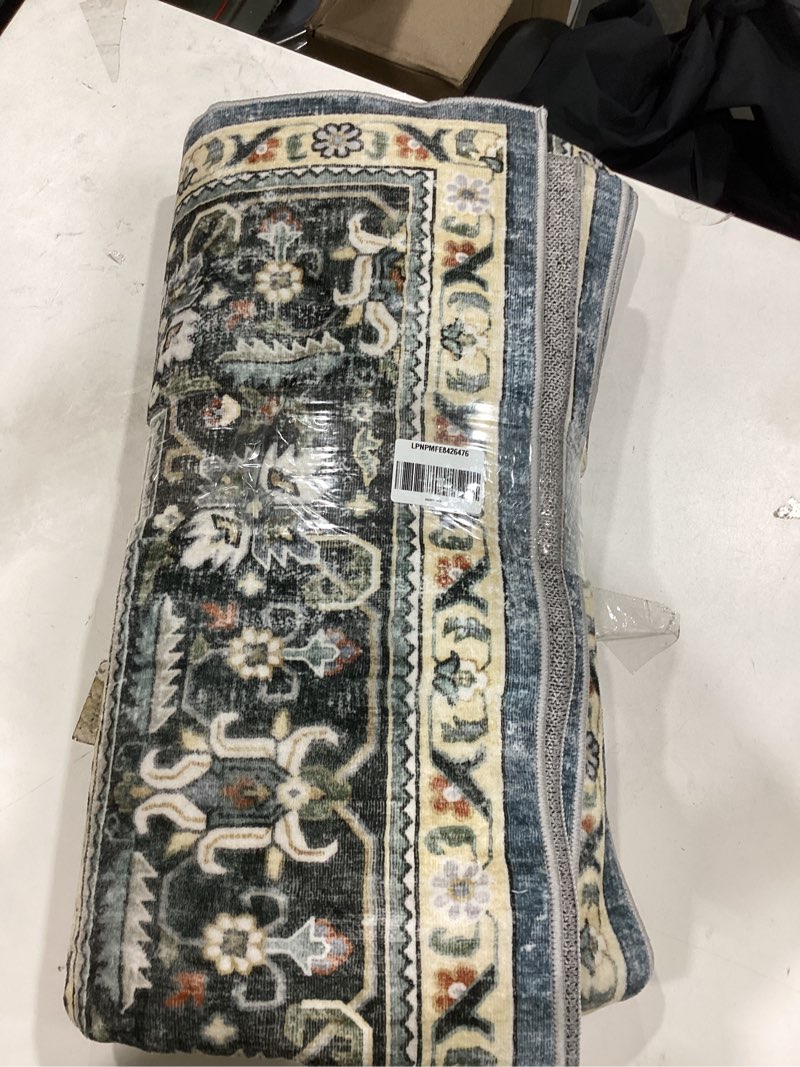 Condition photo showing New/Like New for Loloi Odette Collection ODT-04 Charcoal/Multi 2'-3" x 3'-10" Accent Rug Charcoal / Multi 2'3" x 3'10" (Rectangular)