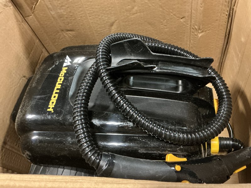Condition photo showing As Is for McCulloch MC1385 Deluxe Canister Steam Cleaner, 2-Hour Runtime, Chemical-Free, 23 Accessories: Mop Head, Brushes & More - Built for Home, Tile, Carpet, Furniture, & Personal Car Detailing