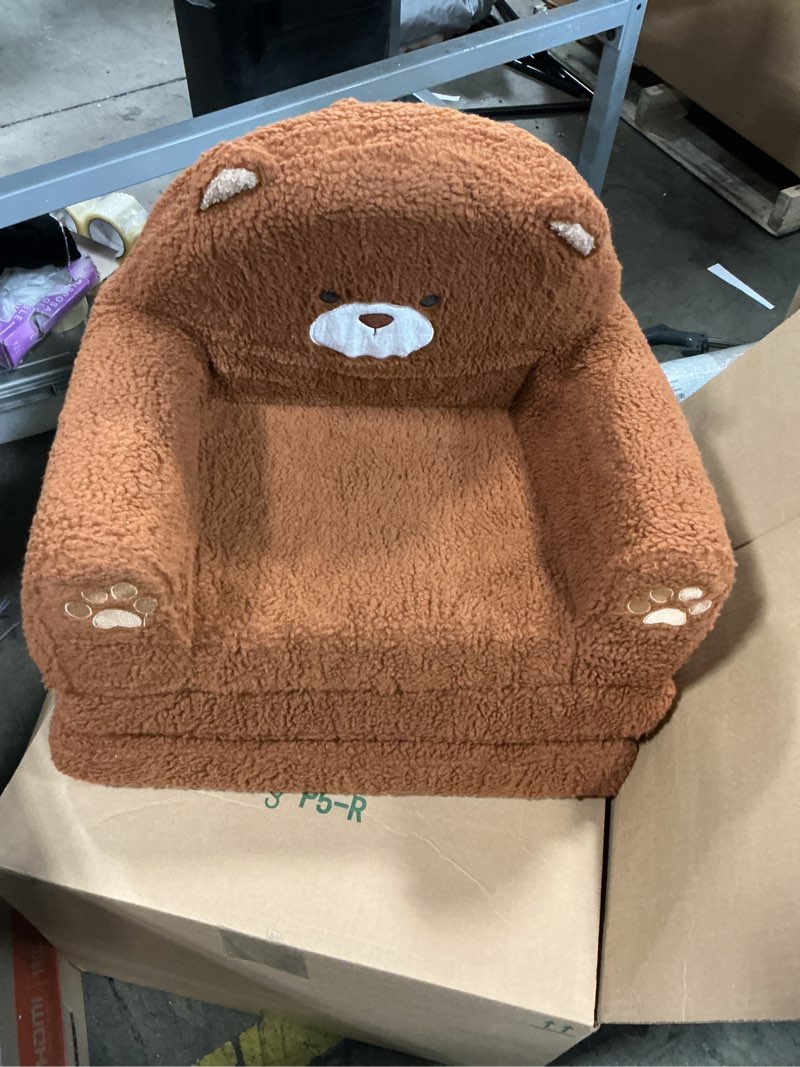 Condition photo showing As Is for MOONBEEKI Comfy Toddler Chair, Kids Couch Fold Out To Lounger-Zenga