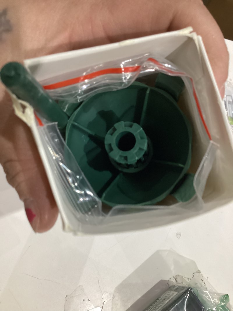 Condition photo showing As Is for Christmas Tree Topper Holder - Twist On Universal Stabilizer with Adjustable Attachments. Secure Lock for Treetop Ornaments, Fits Most Basic Tree Types & Topper (Green)