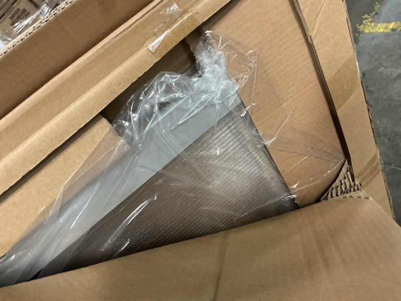 Condition photo showing Good Condition for quartet privacy screen, 64" x 38" translucent portable wall divider, adjustable height, sturdy aluminum frame on wheels, includes attachable white board (wps2000) 38" x 64"