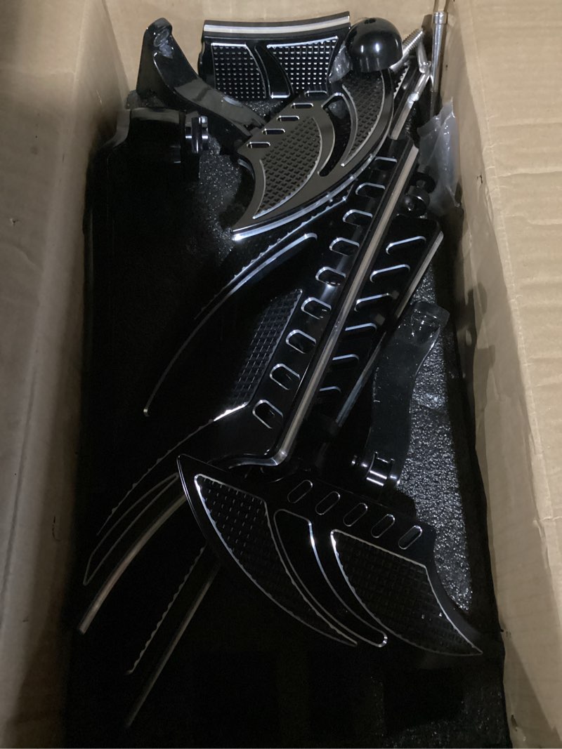 Condition photo showing Good Condition for for harley floorboards touring street road glide for harley passenger floorboards motorcycle footboards (black, comb sets-14-up touring) comb set - 14-up touring 14 comb sets -black