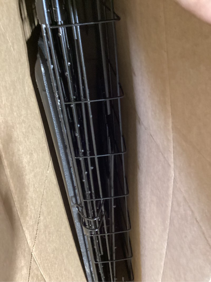 Condition photo showing Good Condition for fdw 24inch dog crate pet cage with metal folding design plastic tray indoor outdoor dog kennel cage for small dogs,black black 24 inch single door