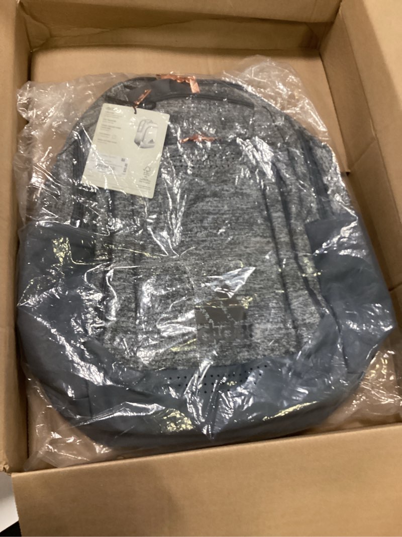Condition photo showing New/Like New for adidas defender team sports backpack, jersey onix grey/onix grey/rose gold, one size one size jersey onix grey/onix grey/rose gold