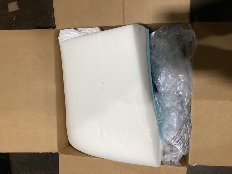 Condition photo showing Good Condition for Amazon Basics Living Room Couch Dog Bed with Premium Foam, Pressure-Relief Support for Dogs up to 55lbs, Machine Washable Cover, Large Sized (36" x 27"), Grey Sofa-Style Bed Large Grey