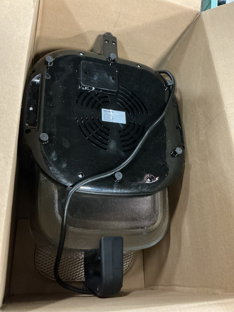 Condition photo showing As Is for BOSWELL Glass Air Fryer, 7.5QT with Transparent Fry Bowl, Circulating Heating, Temperature Control, Air Fryer Roast, Dishwasher Safe Black