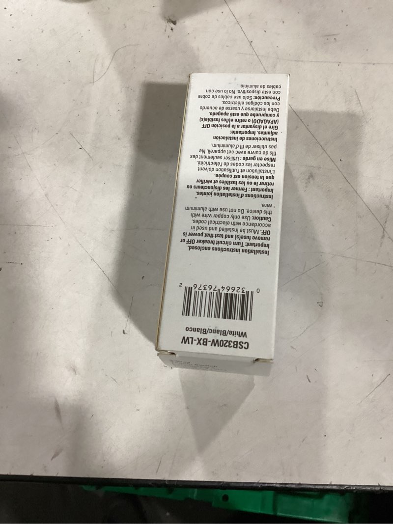 Condition photo showing As Is for Eaton 20-amp 3-way Toggle Light Switch , White