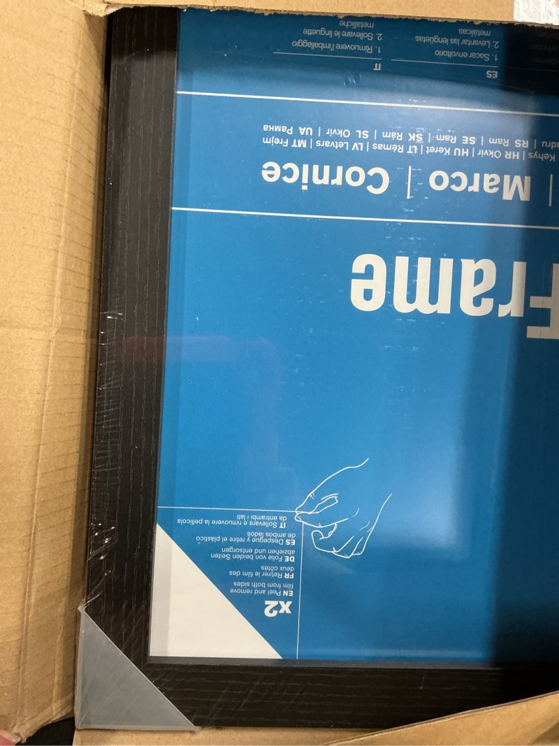 Condition photo showing New/Like New for GB eye 20.5x15 Frame, FSC Black Wood Poster Frame, Scratch Proof Glazing, Vertical and Horizontal Wall Mounting Display for Photo Gallery Home Room Office Decor