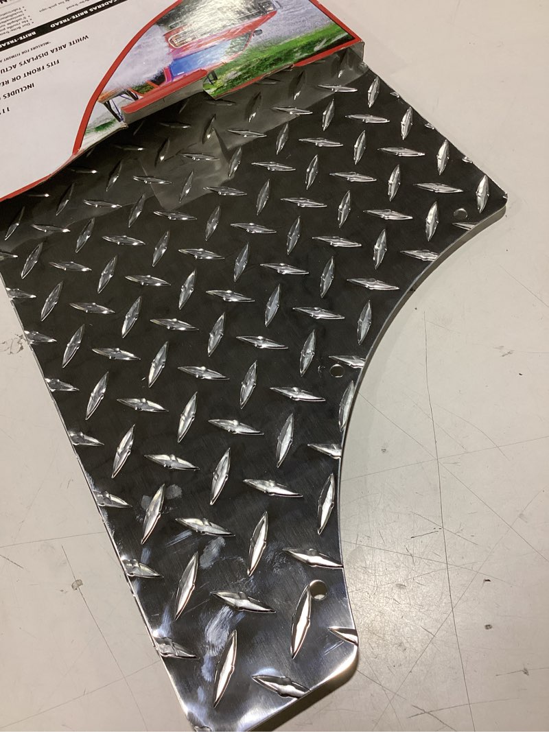 Condition photo showing Good Condition for dee zee dz1808 brite-tread universal aluminum mud flaps 11" x 19"