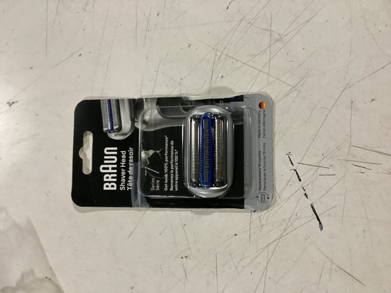 Condition photo showing Good Condition for braun series 7 electric shaver replacement head, easily attach your shaver head for a shave as efficient as day one, compatible with new generation series 7 shavers, 74s, silver