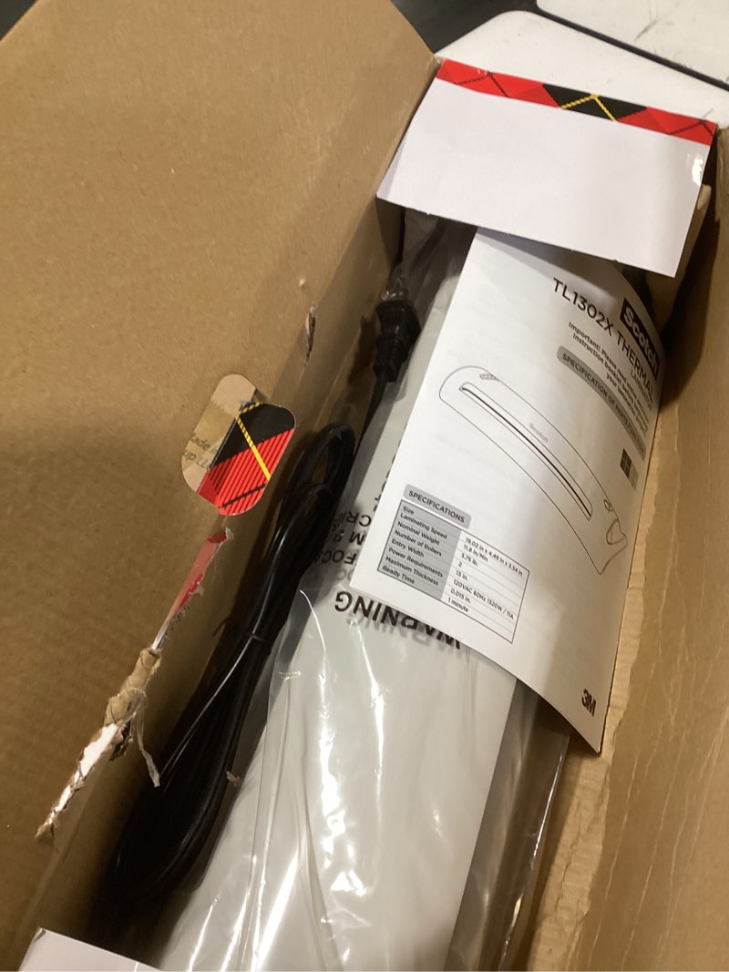Condition photo showing New/Like New for scotch thermal laminator, extra wide 13 inch input, ideal for teachers, small offices, or home (tl1302x) scotch tl1302x thermal laminator