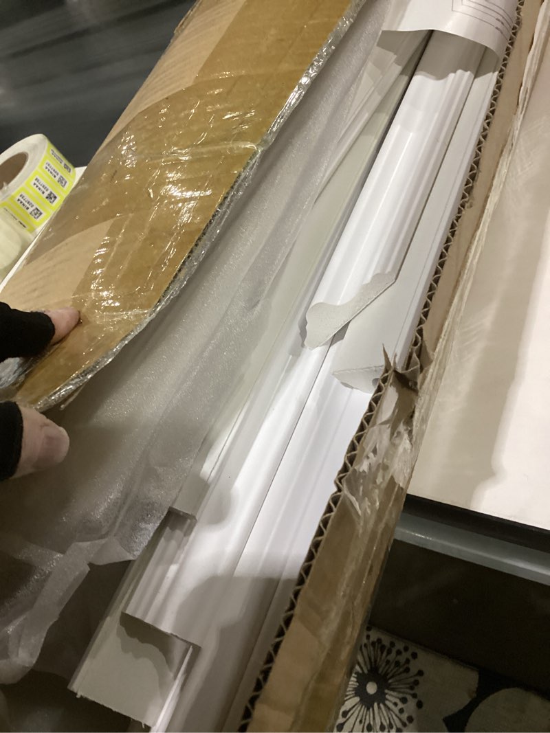 Condition photo showing As Is for pangda 3 set peel and stick wall molding kit inner and outer layer style premade wainscoting panel for interior wall moulding decor accent wall molding (24x48inch+48x 72inch) 1 24x48inch+48x 72inch