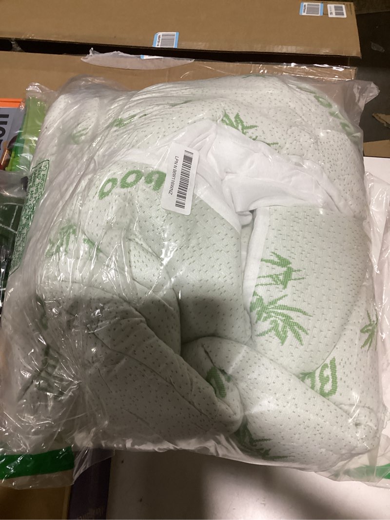 Condition photo showing Good Condition for Ultra Soft Twin XL Size Mattress Topper - Viscose Made from Bamboo Pillow Top Mattress Pad for Back Pain Relief - Naturally Cooling for Hot Sleepers, Green Green Twin XL
