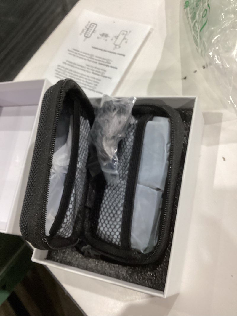 Condition photo showing New/Like New for PQRQP 3 in 1 Microphone for iPhone/Android/Camera, Wireless Microphones, 328ft Transmission, 18H Battery Life, Mini Microphone for Record Interview, Vlogs, Tiktok, Instrument Ebony Black