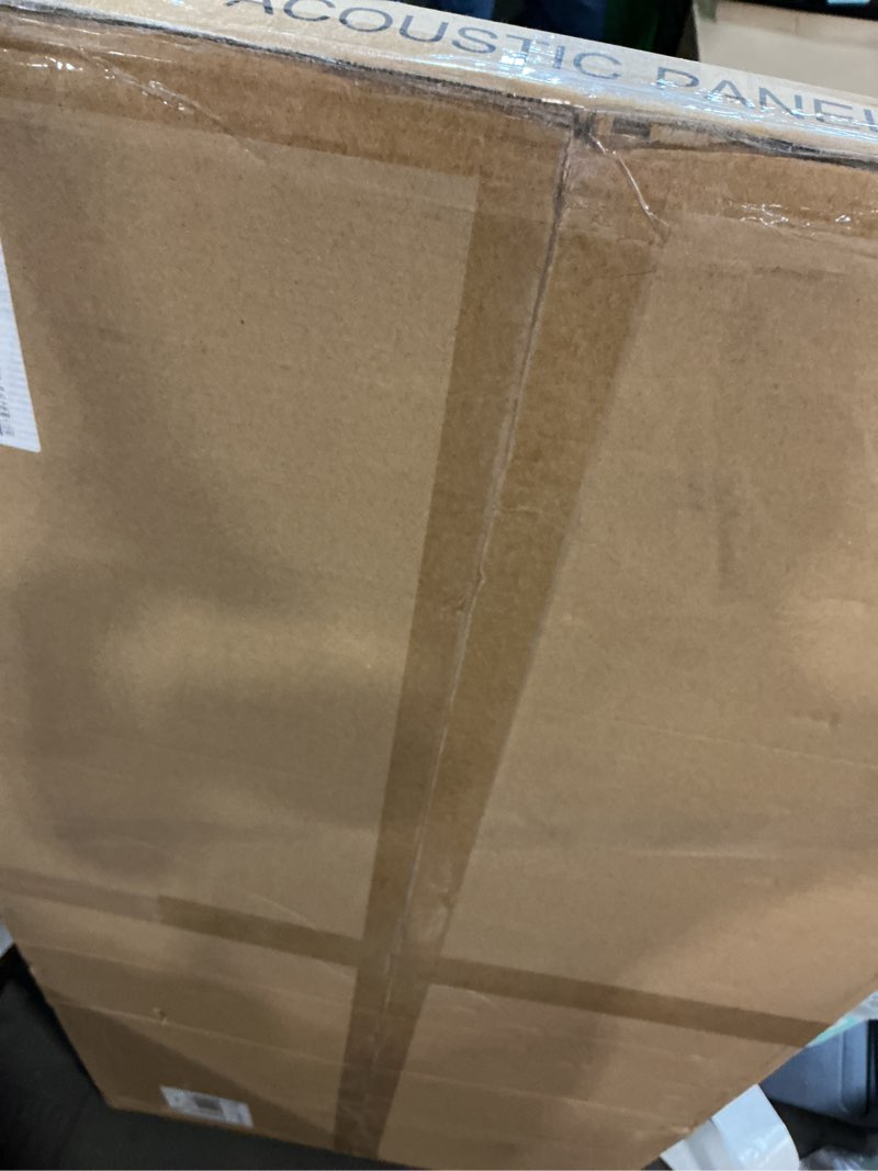 Condition photo showing Good Condition for Acoustic Wall Panels, 2 Pack Wood Slat Wall Panel, Soundproof Wall Panels, 3D Textured Wall Decor for Ceiling and Wall, 47.2" x 23.6", in Walnut Finish 2P-47.2*23.6 Inches Walnut-2P