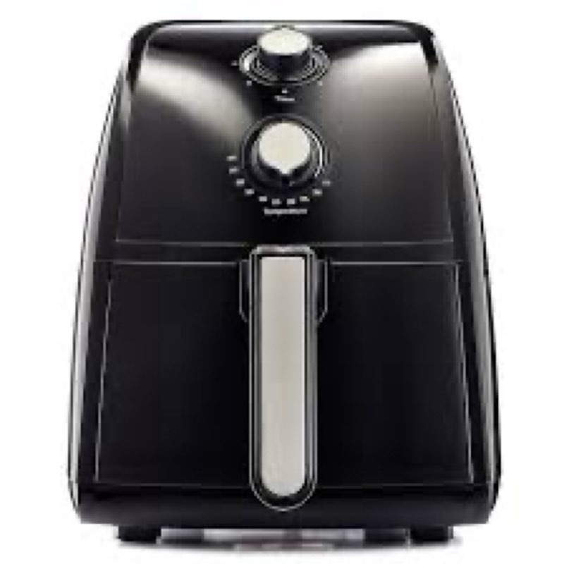 BELLA 2.6 quart Electric Hot Air Fryer with Removable Dishwasher Safe Basket, Black, Hot Air Fryer F
