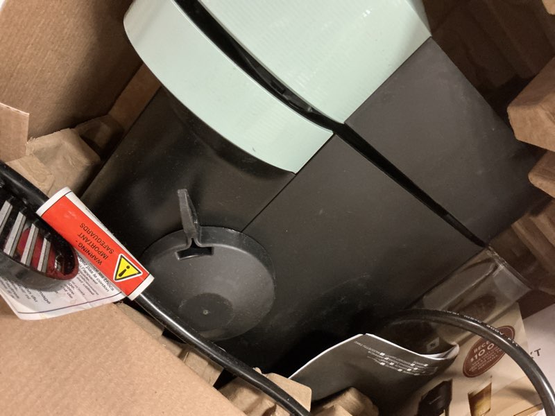 Condition photo showing As Is for nespresso vertuo next coffee and espresso maker by de'longhi machine only jade