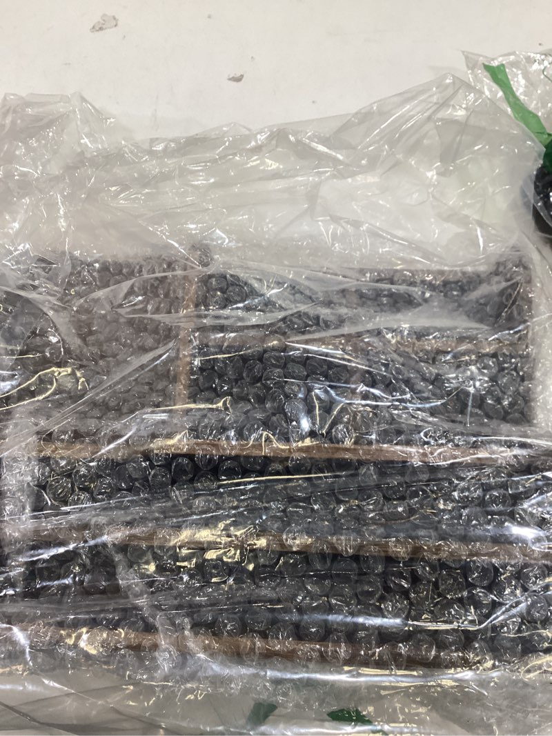 Condition photo showing New/Like New for Brown Wooden Mail Organizer, Desk Organizer with 7 Compartments and Drawer, Rustic Mail Sorter with Pen Holder, Tabletop Mail Basket, Office Accessories Holder for Pen File Letter Document