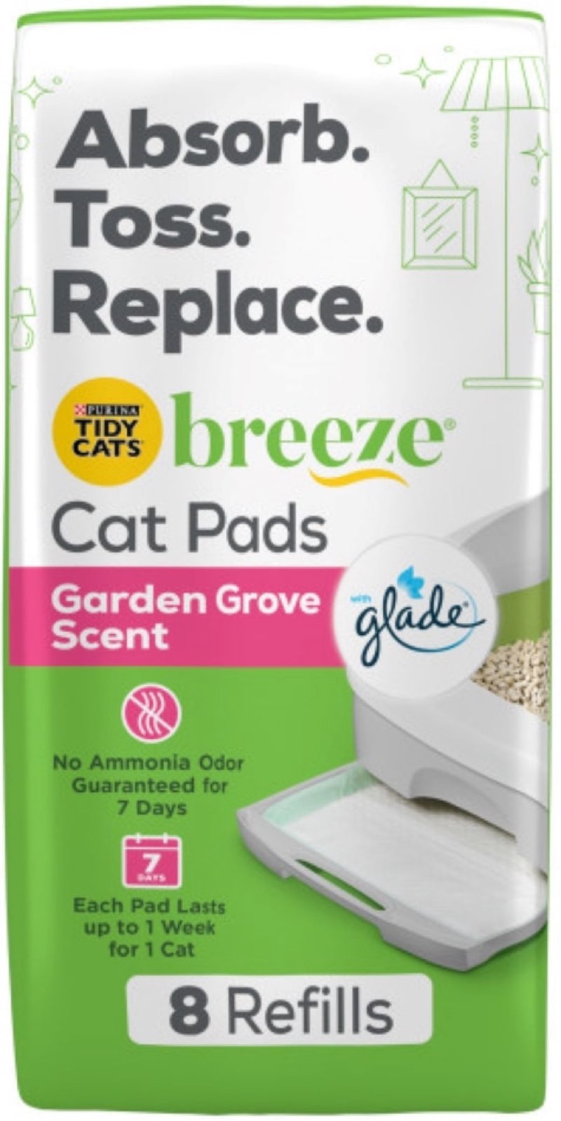 Purina® Tidy Cats Breeze Cat Litter Box Multi Cat Pads Refill Pack - Extra Strength, 8 Count