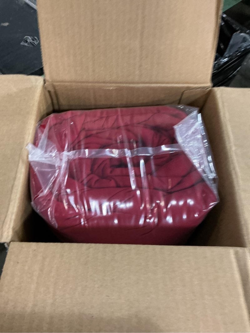 Condition photo showing New/Like New for downluxe king size comforter set - red and black king comforter, soft bedding sets for all seasons - 3 pieces - 1 comforter (104"x92") and 2 pillow shams(20"x36") black/red king