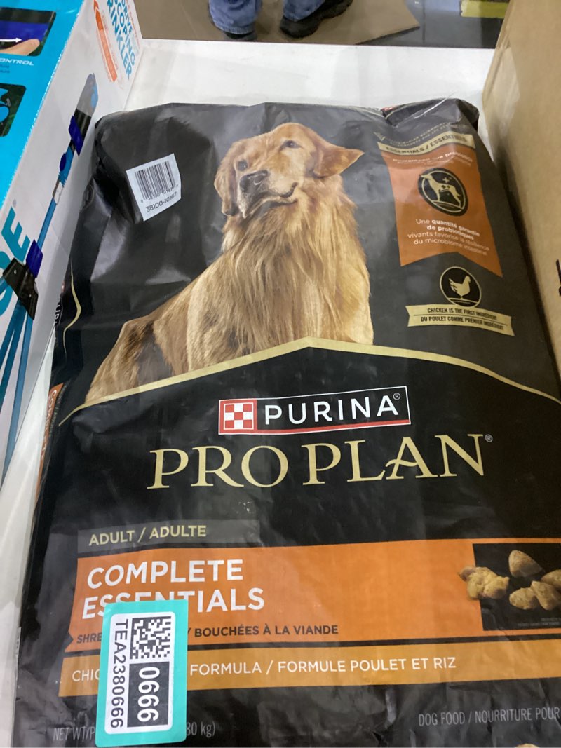 Condition photo showing New/Like New for Purina Pro Plan Complete Essentials Shredded Blend Chicken and Rice Dog Food Dry Formula with Probiotics for Dogs - 15 lb.