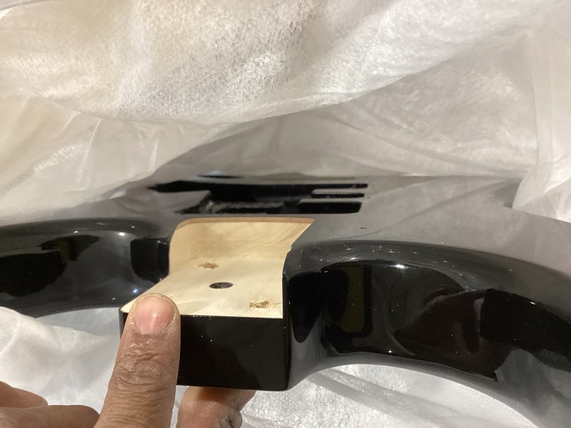 Condition photo showing Good Condition for electric guitar body for fender strat guitar accessory diy poplar wood hsh guitar body black glossy
