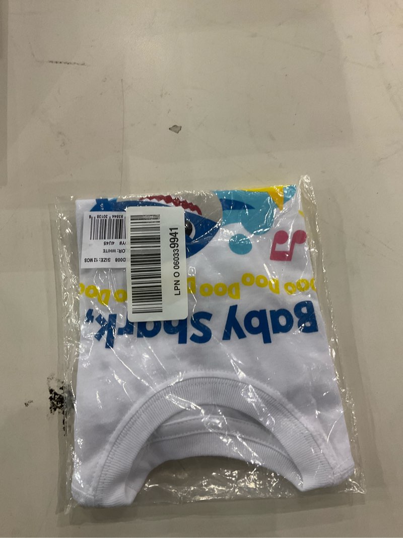 Condition photo showing Good Condition for Pinkfong Baby-Boys Baby Shark Doo Doo Doo Family Short Sleeve T-Shirt 12 Months White