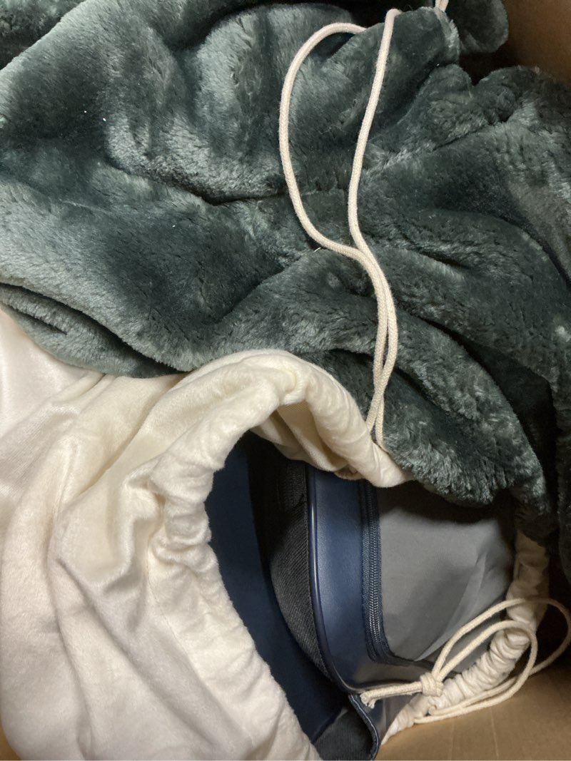 Condition photo showing Good Condition for rainwolf shiatsu neck and back massage cushion with heat - 4d deep tissue kneading full-back massager for relief fatigue, adjustable intensity & height, for office chair & home navy