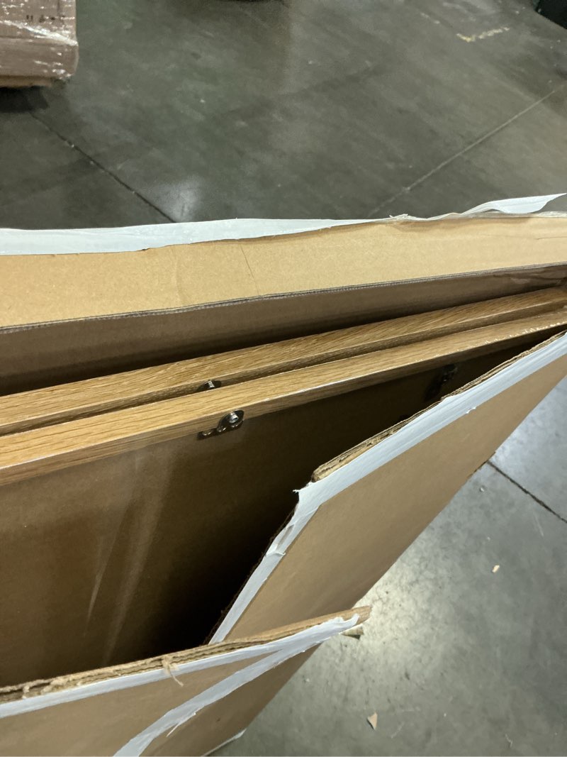 Condition photo showing Good Condition for fun memories 27x40 poster frame, solid oak wood picture frames, modern photo frame for wall 27x40 with 24x36 mat, high definition plexiglass & wall hook included (beige, 2 pack) wood natural oak 27x40 - 2p