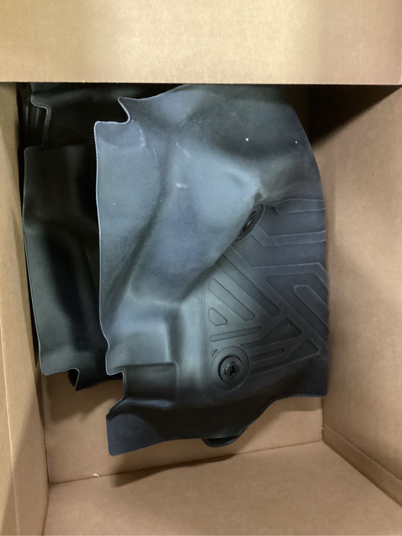 Condition photo showing As Is for Falafa Floor Mats Fits for Jeep Wrangler JL Unlimited 4 Door 2018-2025(Not Fit for JK or 4XE) All Weather TPE Custom Heavy Duty Floor Liners Includes 1st & 2nd Row Car Mats, Black 2018-2025 Jeep Wrangler JL 2018-2025