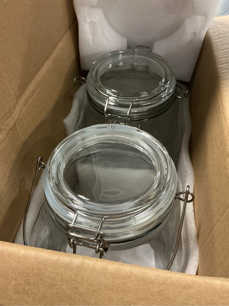 Condition photo showing Good Condition for 1 gallon super wide mouth glass jars with airtight lids,2 pack gallon mason jars glass storage container for canning,pickling,fermenting