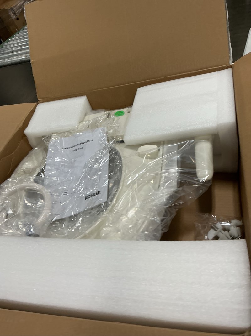 Condition photo showing Good Condition for kohler purewash m250 manual bidet toilet seat, round & low profile, non- electric, adjustable water pressure, self cleaning, quiet-close, easy installation, biscuit biscuit round
