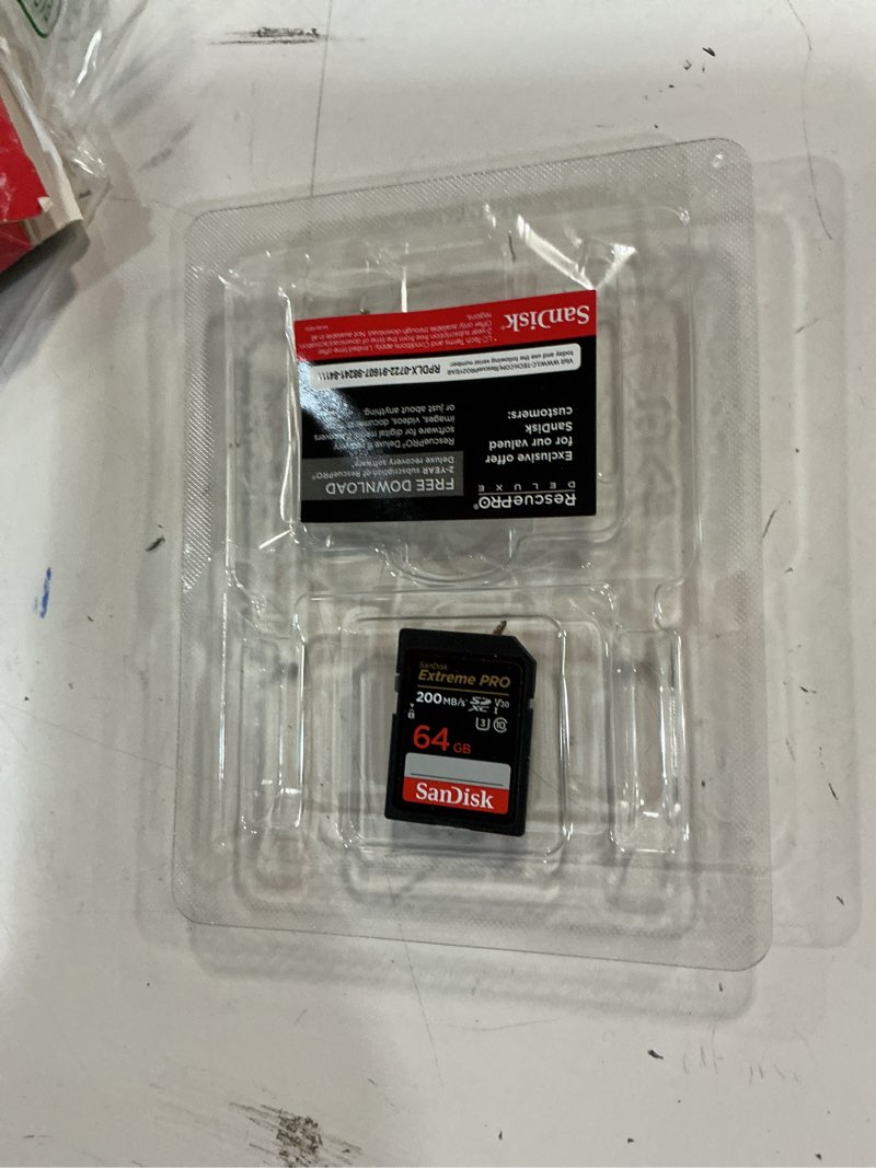 Condition photo showing As Is for SanDisk 64GB Extreme PRO SDXC UHS-I Memory Card - C10, U3, V30, 4K UHD, SD Card - SDSDXXU-064G-GN4IN 64GB Memory Card Only